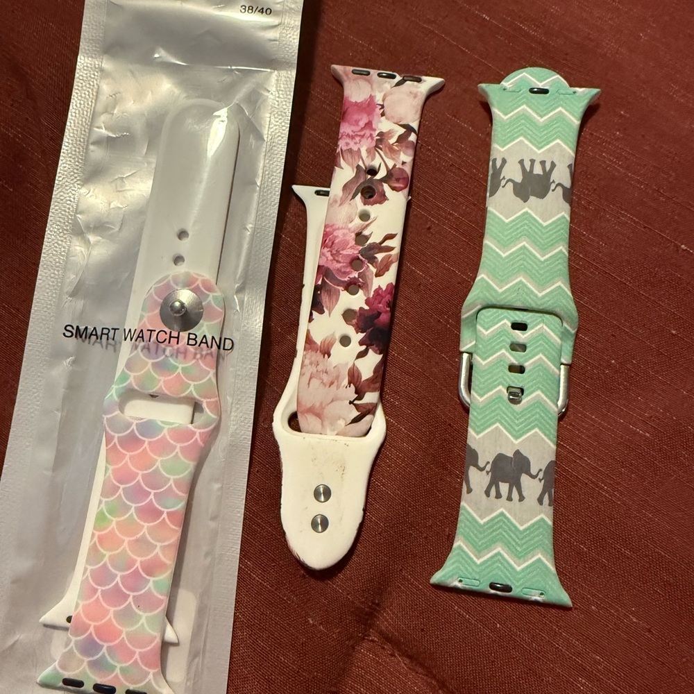 Floral and Elephant Patterned Smart Watch Bands